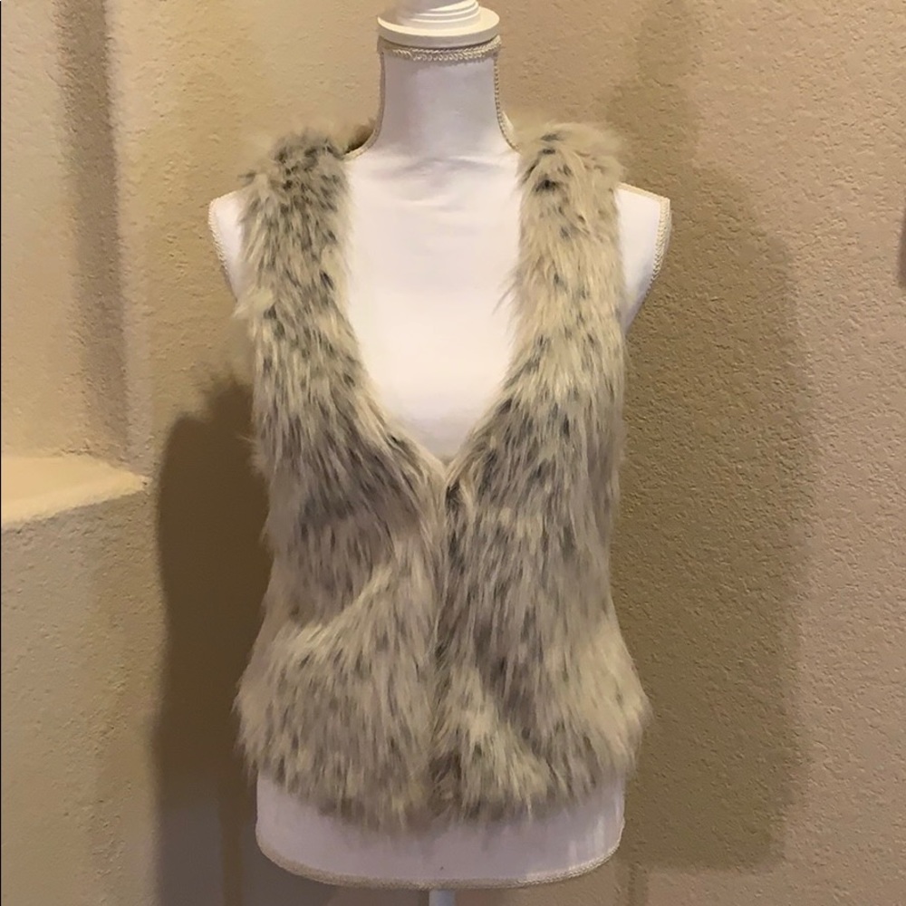 wet seal faux fur vest